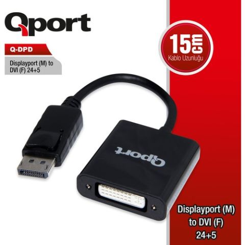 Qport Q-DPD DP TO DVI ÇEVİRİCİ