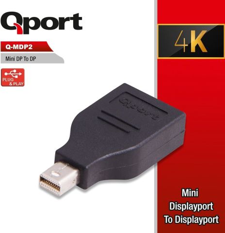Qport Q-MDP2 DisplayPort to Mini DisplayPort Dönüştürücü