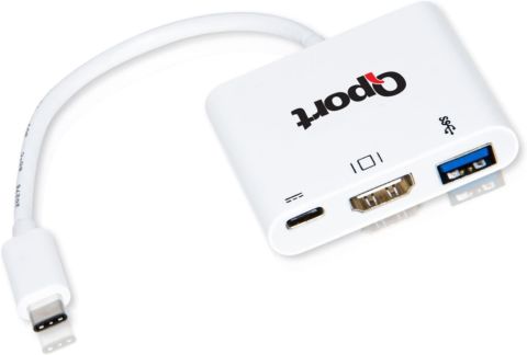 Qport Q-Th03 Type-C To Hdmi 4K+Usb 3.0+Type-C Çev.