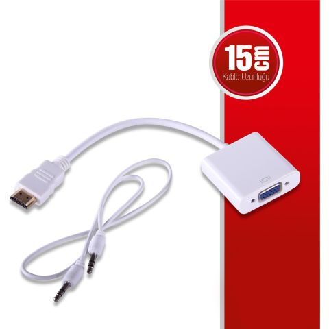 Qport Q-HD-VGJ HDMI to VGA Dönüştürücü