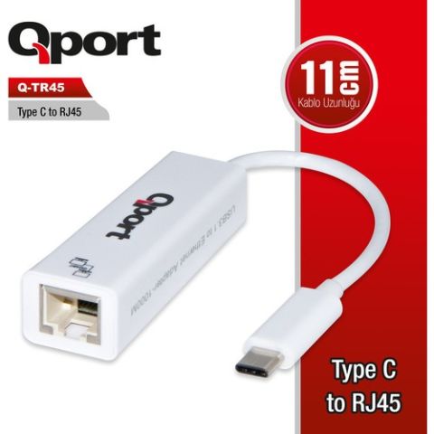 Qport Q-TR45 Type-C to Ethernet Dönüştürücü