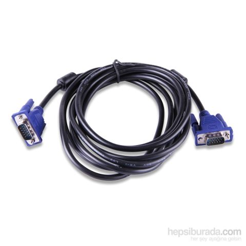 Qport Vga1.5 15 Pin Filtreli 1.5M Erkek Erkek Monitör Kablo Q-Vg