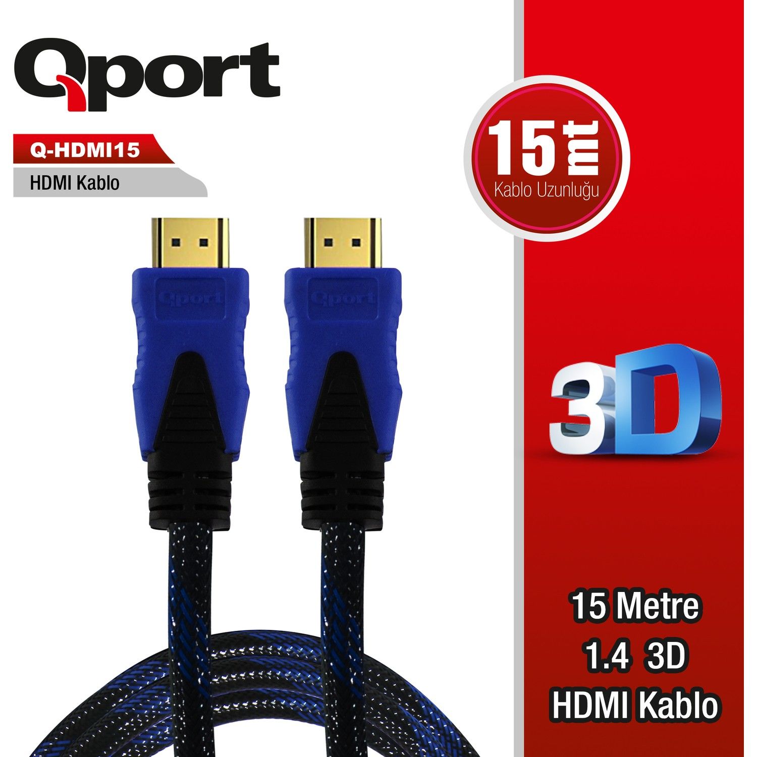 Qport Q-HDMI15 15 m HDMI Kablo