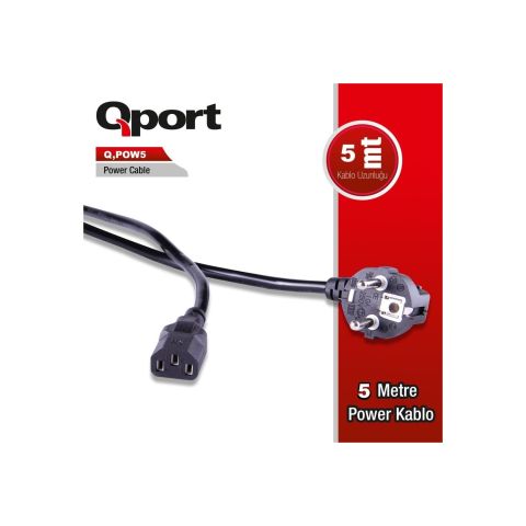 Qport Q-POW5 PC Power Kablosu 5 Metre