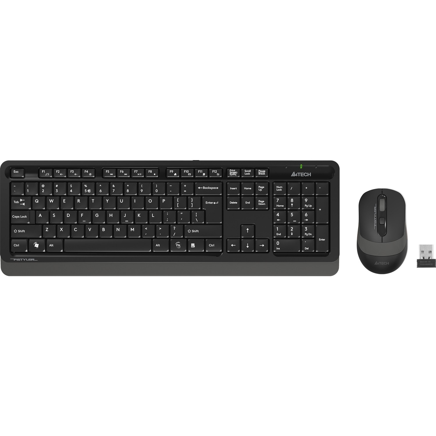 A4 Tech FG1010 Kablosuz Siyah-Gri Klavye Mouse Seti