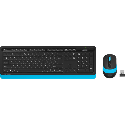 A4 Tech FG1010 Q Kablosuz MM Klavye Mouse Mavi