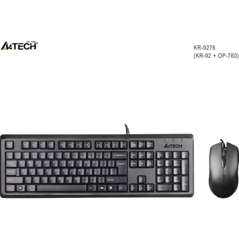 A4 Tech KR-9276 Kablolu Klavye Mouse Seti