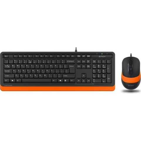 A4 Tech F1010 Siyah-Turuncu Kablolu Klavye Mouse Seti