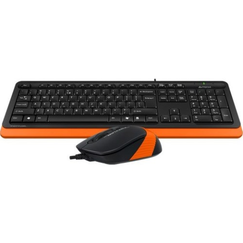 A4 Tech F1010 Siyah-Turuncu Kablolu Klavye Mouse Seti