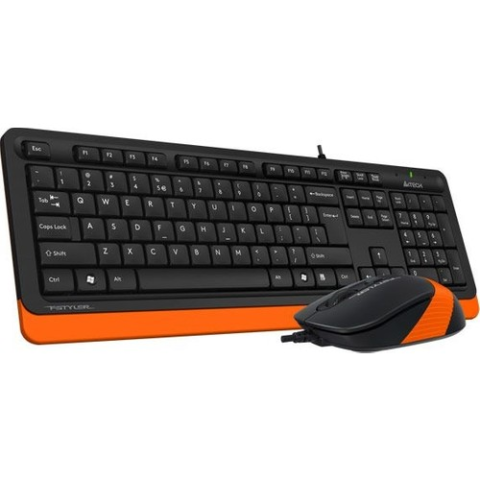 A4 Tech F1010 Siyah-Turuncu Kablolu Klavye Mouse Seti