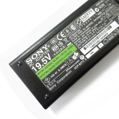 Sony vaio Orjinal Adaptor 90w 19.5v 4.74 Amper VGP-AC19V19, VGP-AC19V20,  VGP-AC19V64,