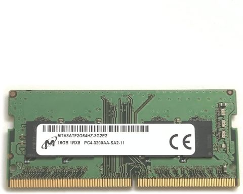 Micron 16 GB 3200 MHz DDR4 CL22 SODIMM MTA8ATF2G64HZ-3G2E1 Ram