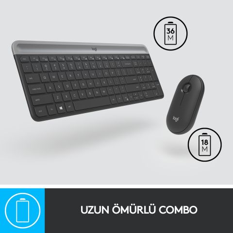 Logitech MK470 Kablosuz Klavye Mouse Seti