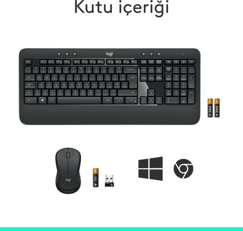 Logitech MK540 KlavyeMouseSet Kablosuz 920-008687