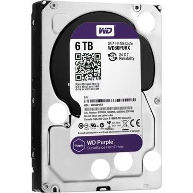 WD Purple 7X24 3,5 6TB 64MB SATA