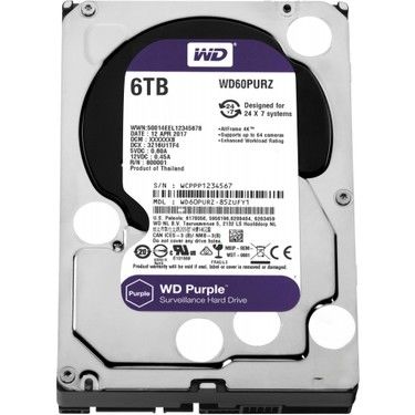 WD Purple 7X24 3,5 6TB 64MB SATA