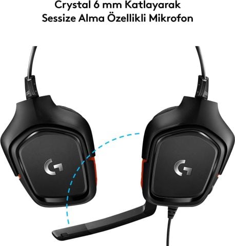 Logitech G332 981-000757 Kablolu Mikrofonlu Kulak Üstü Oyuncu Kulaklığı