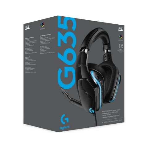 Logitech G635 Lightsync RGB 7.1 Kablolu Mikrofonlu Kulak Üstü Oyuncu Kulaklığı
