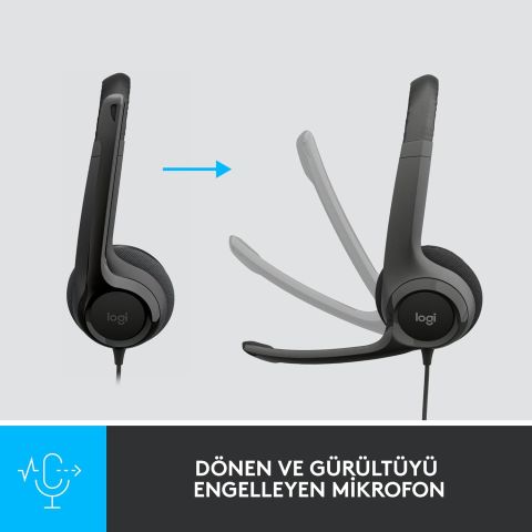 Logitech H390 Mikrofonlu Kulaklık Siyah 981-000406