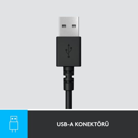 Logitech H390 Mikrofonlu Kulaklık Siyah 981-000406