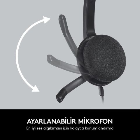 Logitech H340 Mikrofonlu Kulaklık Siyah 981-000475