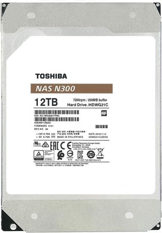 Toshiba N300 HDWG21CUZSVA SATA 3.0 7200 RPM 3.5'' 12 TB Harddisk