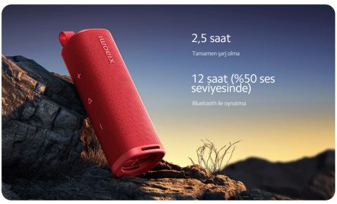 XIAOMI Sound Outdoor 30W IP67 Bluetooth Hoparlör Kirmizi