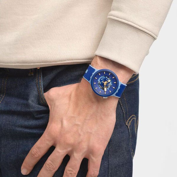 Swatch SB05N105 BIG BOLD BOUNCING BLUE Kol Saati