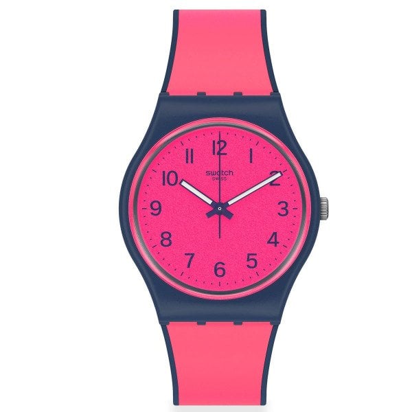 Swatch GN264 Pembe Plastik Silikon Kol Saati