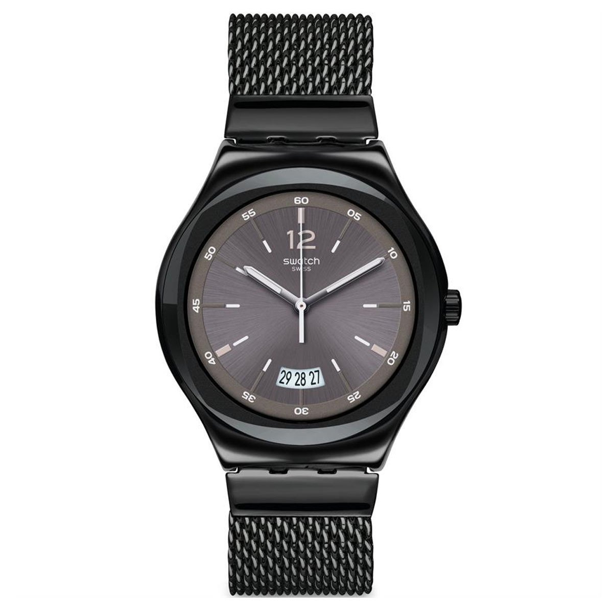 Swatch YWB405MA Siyah Hasır Çelik Kol Saati