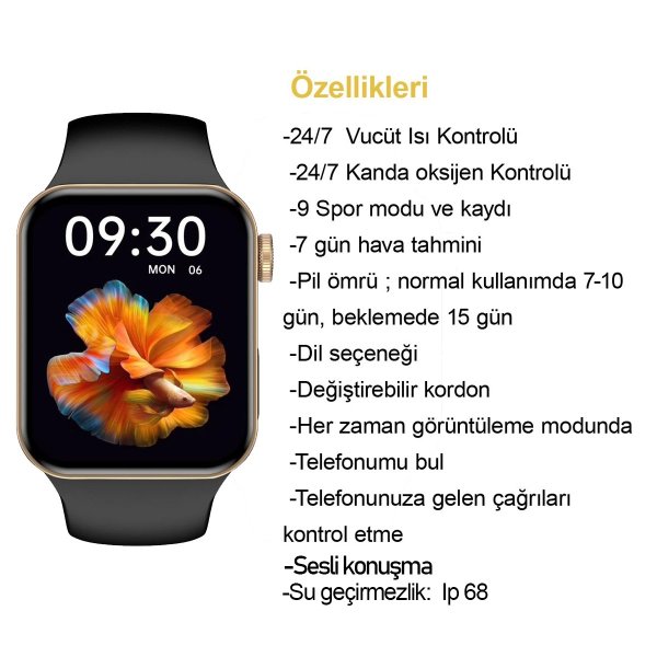 Ferrucci FC SMART2 IWO7.08 Siyah Akıllı Kol Saati