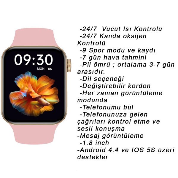 Ferrucci FC SMART2 IWO7.10 Pembe Akıllı Kol Saati