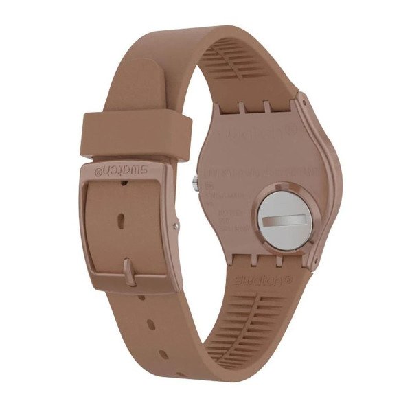 Swatch GO118 Kahverengi Plastik Silikon Kadın Kol Saati