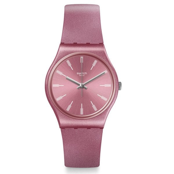 Swatch GP154 Pembe Plastik Silikon Kadın Kol Saati