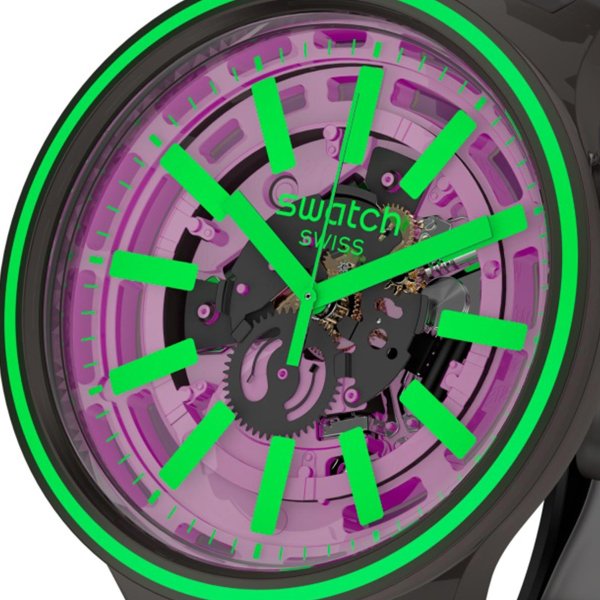 Swatch SO27B113 Big Bold Pink Taste Plastik Silikon Kol Saati