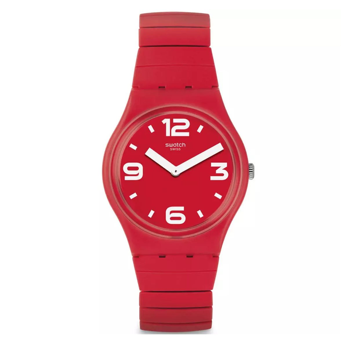Swatch GR173B Kırmızı Plastik Silikon Kol Saati