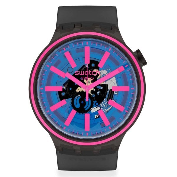 Swatch SO27B111 Big Bold Blue Taste Plastik Silikon Kol Saati