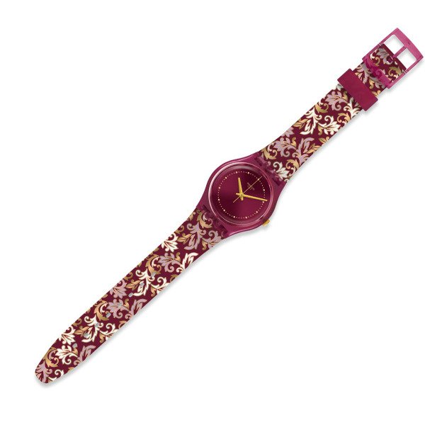 Swatch GR179 Mor Plastik Slikon Kadın Kol Saati