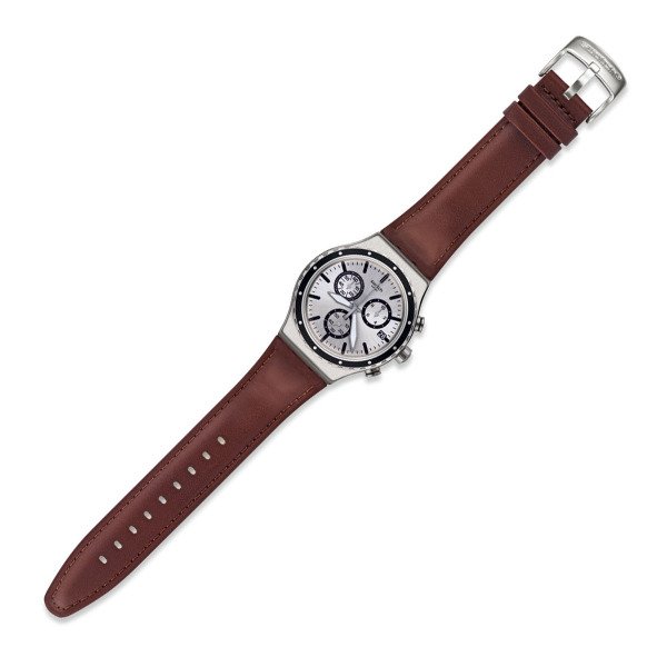 Swatch YVS437 Kahverengi Deri Kol Saati
