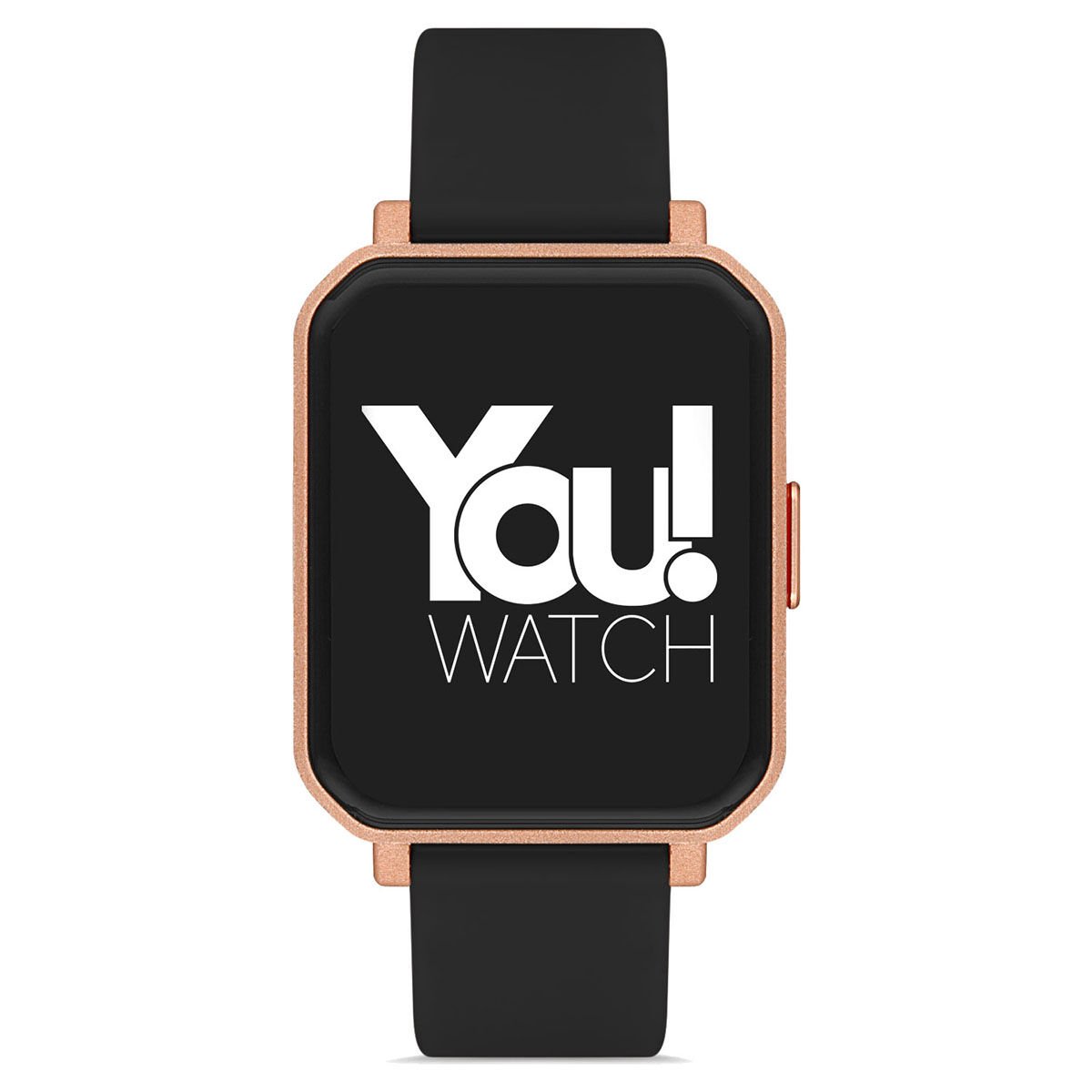 You Watch F12-YF123 You Smart Rose & Black Silicon Unisex Kol Saati