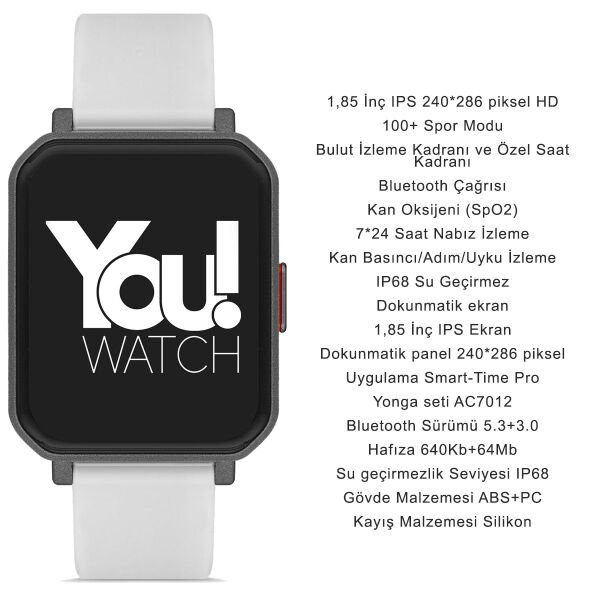 You Watch F12-YF122 You Smart Black & Gray Silicon Unisex Kol Saati