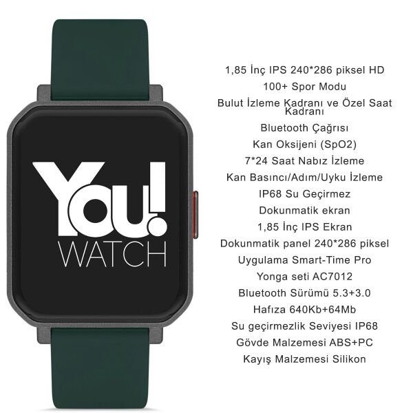 You Watch F12-YF121 You Smart Black Hasır Kordon Unisex Kol Saati