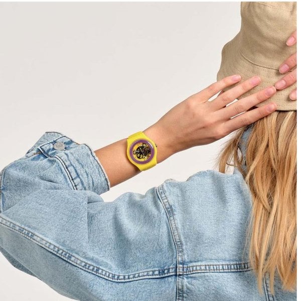 Swatch So29j100 PURPLE RINGS YELLOW