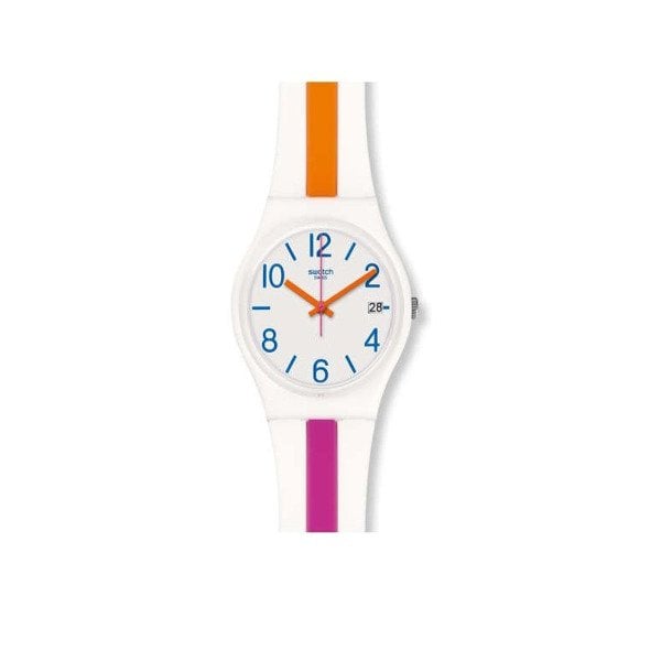 Swatch GW408 Renkli Plastik Silikon Kol Saati