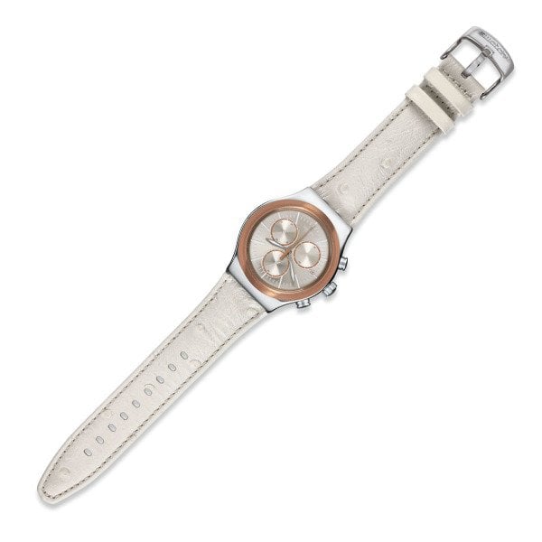 Swatch YVS412 Beyaz Deri Unisex Kol Saati