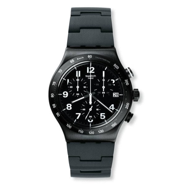 Swatch YVB402G Siyah Çelik Kol Saati