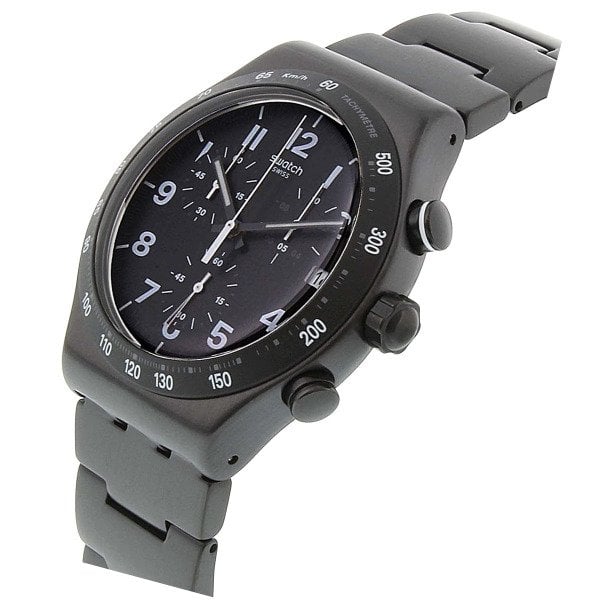 Swatch YVB402G Siyah Çelik Kol Saati