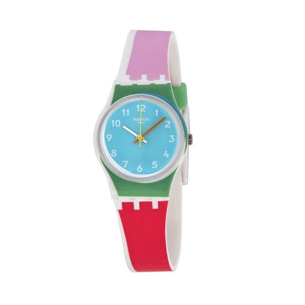 Swatch LW146 Renkli Plastik Silikon Kadın Kol Saati