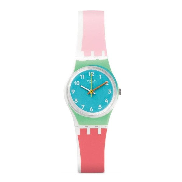 Swatch LW146 Renkli Plastik Silikon Kadın Kol Saati