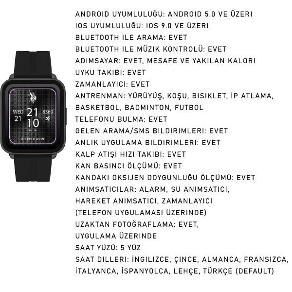 U.S. Polo Assn. USPA3001-03 Akıllı Saat